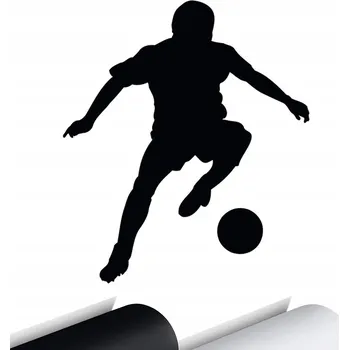 Samolepicí dekorace na vozidlo SAMOLEPKA na auto FOTBALOVÝ MÍČ FOTBALISTA HRÁČ 15x13