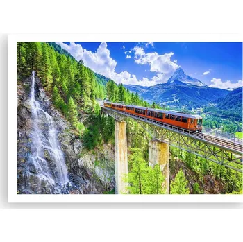 Obraz Plakát na zeď bez rámu 100x70 vlak obraz plakáty do obývacího pokoje ložnice