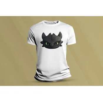 Chlapecké tričko Dětské bavlněné tričko Bezzubka. Bílá velikost L