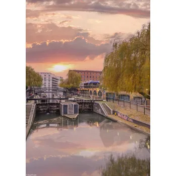 Obraz Plakát Regent's Canal v Camden Marketu - bez rámu 21 x 29,7 cm