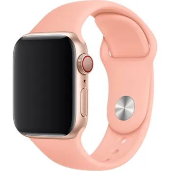 MůjMiBand.cz Základní silikonový řemínek pro Apple Watch 38mm/40mm/41mm/42mm - velikost S/M Barva: pastelově oranžová
