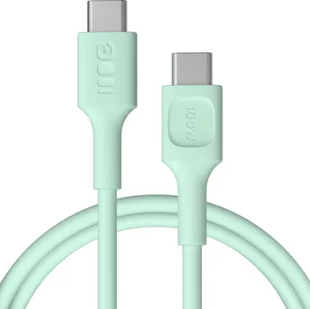 Datový kabel Green Cell KABGC100PF120MG Rychlonabíjecí Kabel USB-C 1,2m 100W Greencell PowerFlex Fast Charging PD Mint Green | Mátově Zelený (Flexibilní kabel, který se nezamotá – zapomeňte na zamotané kabely ve vaší domácnosti! PowerFlex 100W je vyroben z měkkého)