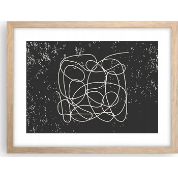 Obraz Obraz plakát v rámu světlý dub do obýváku 40x30 abstrakce foto na zeď