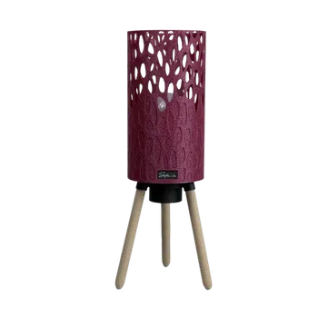 Lampička Sike_cz Stolní Lampa Saffron Sticks růžová / dřevo