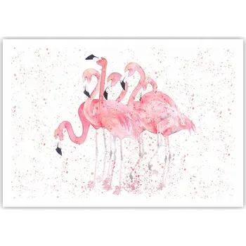 Obraz Plakát na zeď bez rámu 100x70 plameňáci obraz plakáty do obývacího pokoje ložnice