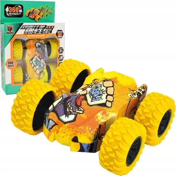 autíčko STUNT auto oboustranné otočné vozidlo 360 stupňů, ŽLUTÉ