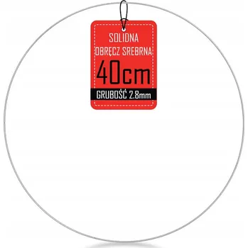 Věnec Kovový kruh STŘÍBRNÝ základ věnec dekorace 40 cm