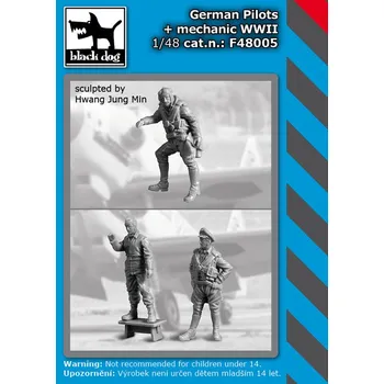 Plastikový model Blackdog 1/48 British pilots ,mechanic WW II