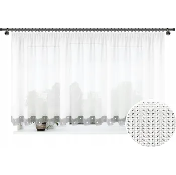 Záclona HOTOVÁ ZÁCLONA 150x300 VOÁL ZIRKONY DIAMANTY STUHA