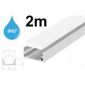 Bezpečnostní kamera LED profil LED-ONE povrchový, voděodolný IP67, 2m, šedý
