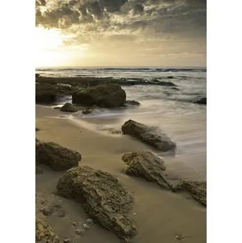 Obraz Plakát Západ slunce nad pláží Palmachim bez rámu 29,7 x 42 cm