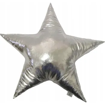 Polštář LiLo POLŠTÁŘ HVĚZDA stříbrná lesklá 40cm měkký