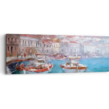 Obraz Obraz na plátně do obýváku, ložnice 90x30 motiv moře, přístav – foto obrazy na zeď