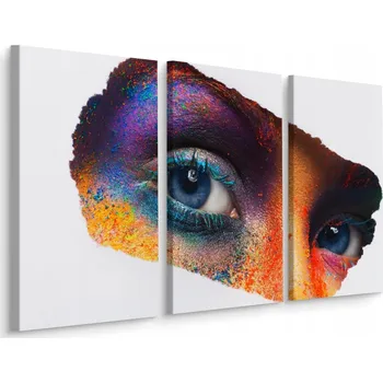 Obraz Obraz Tryptych OČI Make Up Abstrakce 3D 60x40