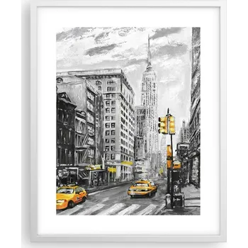 Obraz Obraz plakát na zeď v bílém rámu 40x50 město foto plakáty do obýváku