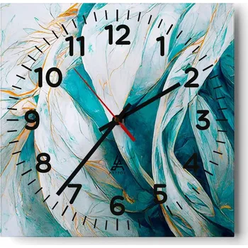 Hodiny Nástěnné hodiny do obýváku 40x40 Umění Bezhlučné Hodiny na skle Tiché