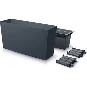 Květináč Šedý plast Květináč Prosperplast 77 cm x 23,5 x 40,6 cm
