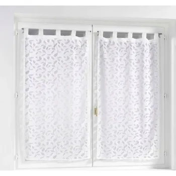 Prostěradlo ZÁCLONY NA POUTKA 2 ks BÍLÉ SADA ZÁCLON 60x160 HOTOVÁ ZÁCLONA x2