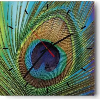 Hodiny Velké nástěnné hodiny 40x40 Abstrakce Skleněné tiché hodiny