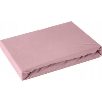 Prostěradlo PROSTĚRADLO JERSEY S GUMOU 180X200 PUDROVÁ RŮŽOVÁ 100% BAVLNA