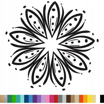 Obraz Samolepka na stěnu MANDALA BOHO ROZETA 90x94