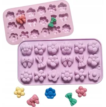 Forma na pečení Forma silikonová forma KVĚTINY a KOKARDKY 18 dílů GH-FS232