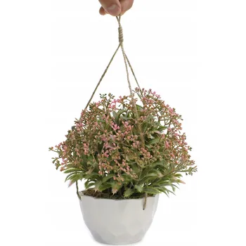 umělá květina UMĚLÉ KVĚTY v květináči K ZAVĚŠENÍ provázek