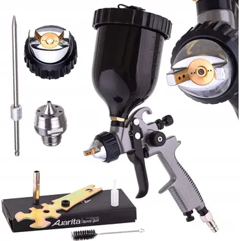 Stříkací pistole Lakýrnická pistole LION 1 LVMP AUARITA 1,7+1,4mm, nádobka 600 ml