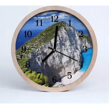 Hodiny Nástěnné hodiny z překližky Loft Klif Krajina 20 cm