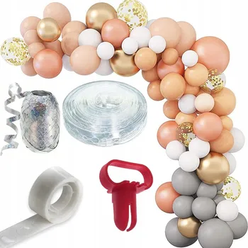 Balónek BALÓNKOVÁ GIRLANDA PASTELOVÉ BALÓNKY 125 5 KUSŮ SADA BALÓNKŮ LEPIDLO PÁSKA