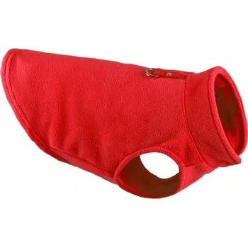 Obleček pro psa OBLEČENÍ PRO PSA KOČKU BUNDA TEPLÝ FLEECE ČERVENÁ S