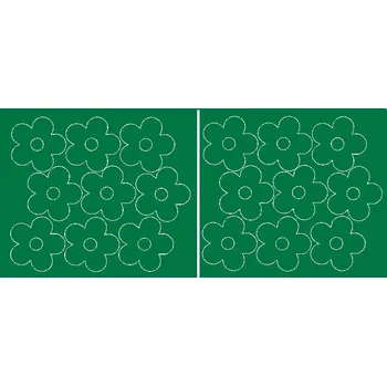 Obraz Nálepky na zeď Květiny 18 ks zelená matná