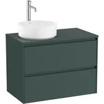 Roca Koupelnová skříňka pod umyvadlo Roca ONA 79,4x58,3x45,7 cm zelená mat ONADESK802ZZML ONADESK802ZZML