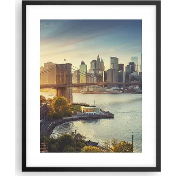 Obraz Obraz plakát na zeď v černém rámu 40x50 New York plakáty do obýváku
