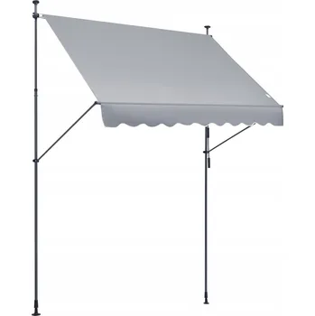 Stínicí technika Střešní markýza 120 x 250 cm šedá