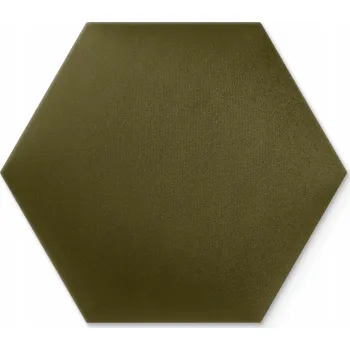 Obraz Čalouněný Panel Hexagon Khaki - 30x26 cm