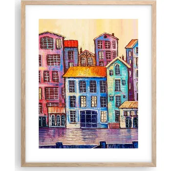 Obraz Obraz plakát na zeď v rámu světlý dub 40x50 cm, umělecké plakáty do obýváku