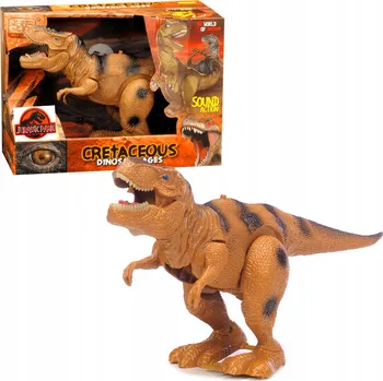 DINOSAURUS T-REX CHODÍCÍ ŘVE SVÍTÍ FIGURKA DINO NA BATERIE PRO DĚTI