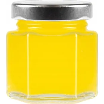 Zavařovací sklenice Skleněná zavařovací sklenice 30 ml ŠESTIHRANNÁ na koření, med