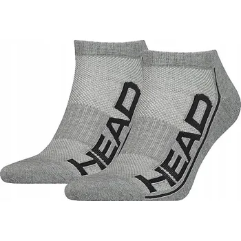 Pánské ponožky PONOŽKY HEAD PERFO SNEAKER SOCKS 2P ŠEDÉ 39-42