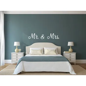 Samolepící dekorace Samolepka na zeď Mr. & Mrs. dekorace