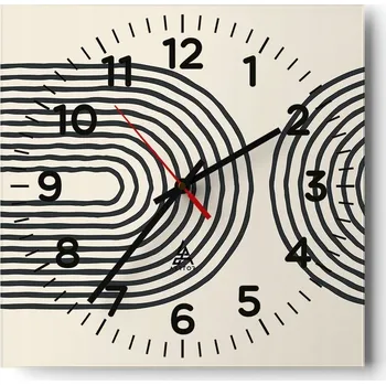 Hodiny Nástěnné hodiny do obýváku 40x40 Abstrakce Tiché hodiny Skleněné hodiny Bez hlučnosti