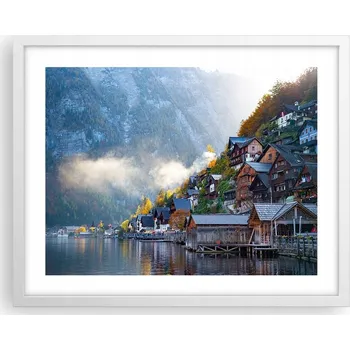 Obraz Obraz plakát na zeď v bílém rámu 50x40 krajina foto do obýváku