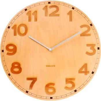 Hodiny Nástěnné hodiny BACK 2 BASIC světle hnědé XX