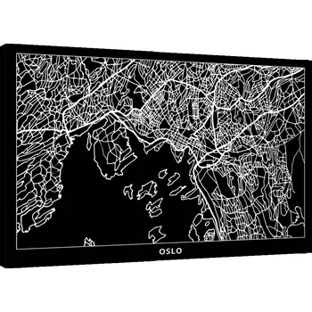 Obraz Obraz na plátně - Plátno, plán města Oslo 90x60