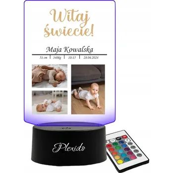 Lampička Noční lampa Plexido vícebarevná