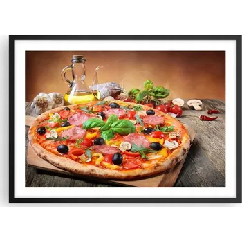 Obraz Plakát v černém rámu, obývací pokoj, ložnice 70x50, gastronomie, moderní obraz