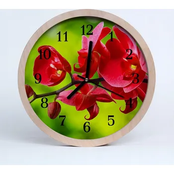 Hodiny Nástěnné hodiny z překližky Tiché Orchidej Květiny 25 cm