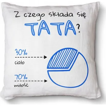 Polštář Pohodlný dekorativní polštář s potiskem 40x40 cm - Z čeho se skládá táta