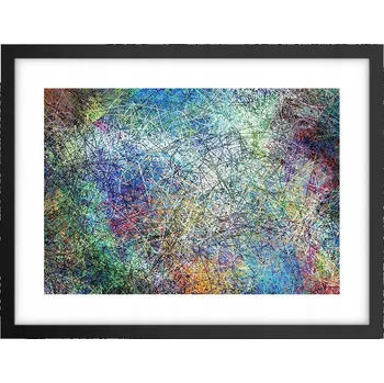 Obraz Obraz plakát v černém rámu do obýváku 40x30 abstrakce foto na zeď